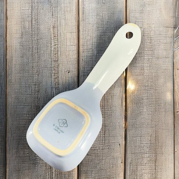 OTAGIRI Spoon Rest Ceramic Resting Plate Dish With Tree Scene Made In Japan VTG - Picture 2 of 13